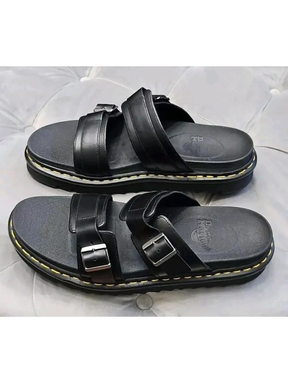 Dr. Doc’s Martens DM Myles Mens 14 US Black Leather Outdoor Strappy Sandals NEW